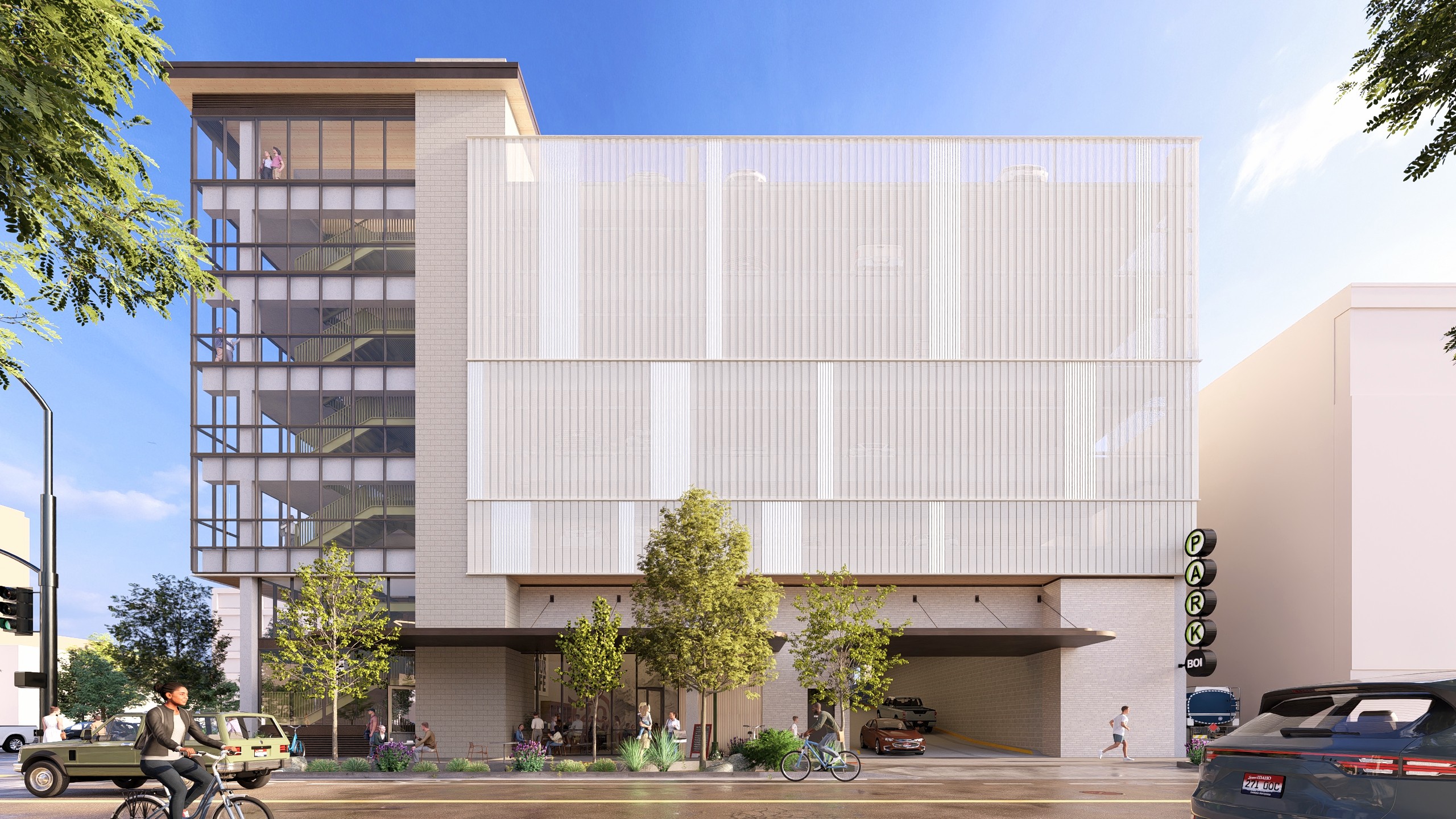 Artist rendering of 1010 Jefferson. View from 10th Street.
